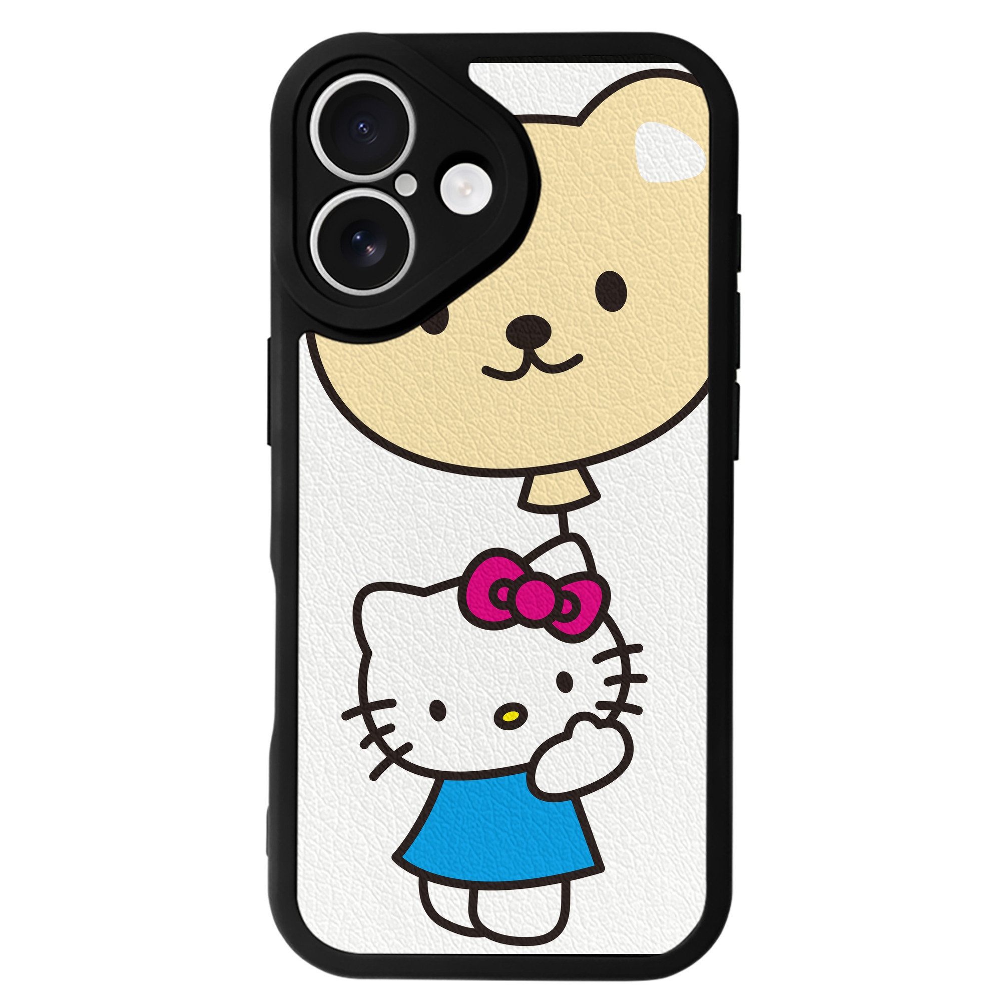 （画像用） Hello Kitty ハローキティ 【iPhone 16シリーズ対応】シリコンスマホケース（レザー調） 材質：シリコン